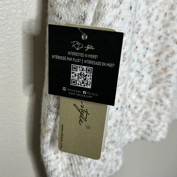 T3 RD Style Women’s Knit Vest Cream Tan Brown Size XL New with tags Stitchfix - Picture 6 of 9